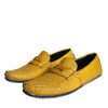 Yellow Leather Slip Mocassin Loafers Shoes - Image 3