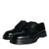 Black Calf Leather Derby Formal Dress Shoes - Image 3