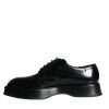Black Calf Leather Derby Formal Dress Shoes - Image 5