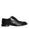 Black Leather Oxford Wingtip Formal Men Shoes - Image 5