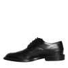 Black Leather Oxford Wingtip Formal Men Shoes - Image 6
