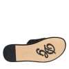 Black Monochrome Braided Raffia Slides Shoes - Image 7