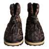 Brown Leopard Ankle Boots Padded Shoes - Image 2