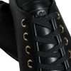 Black Gold Leather Classic Sneakers Shoes - Image 8