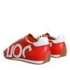 Red White Leather Logo Casual Sneakers Shoes - Image 4