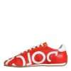 Red White Leather Logo Casual Sneakers Shoes - Image 5