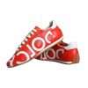 Red White Leather Logo Casual Sneakers Shoes - Image 7