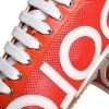 Red White Leather Logo Casual Sneakers Shoes - Image 8