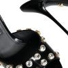 Black Crystal Heels Keira Sandals Shoes - Image 7