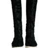 Black Xiangao Lamb Fur Leather Boots Shoes - Image 2