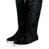 Black Xiangao Lamb Fur Leather Boots Shoes - Image 3