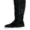 Black Xiangao Lamb Fur Leather Boots Shoes - Image 5