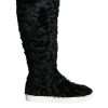 Black Xiangao Lamb Fur Leather Boots Shoes - Image 6