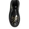 Black Leather Trekking Derby Embellished Shoes - Image 8