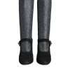 Black Crystal Mary Janes Booties Shoes - Image 2
