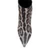 Gray Leopard Stretch Heels Ankle Boots Shoes - Image 8