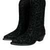 Black Gray Leopard Cowboy Boots Shoes - Image 3