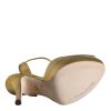 Gold Bette Leather Heels Sandals Shoes - Image 7
