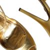 Gold Bette Leather Heels Sandals Shoes - Image 8