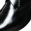 Black Leather Crystal Dress Formal Shoes - Image 2