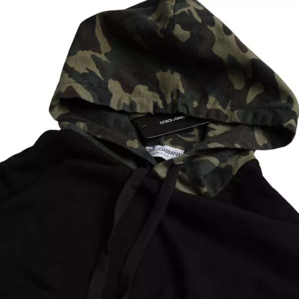 Black Camouflage Hooded Sweatshirt Sweater - Image 2