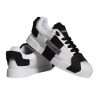 White Black Leather Low Top Women Sneaker Shoes - Image 6