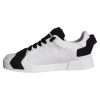 White Black Leather Low Top Women Sneaker Shoes - Image 8