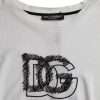 White Logo Round Neck Short Sleeves T-shirt - Image 5