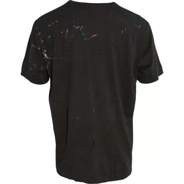 Gray Color Splash Cotton Crew Neck T-shirt - Image 2