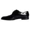 Black Calfskin Leather Derby Men Dress Shoes - Image 5