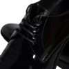 Black Calfskin Leather Derby Men Dress Shoes - Image 7