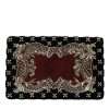 Bordeaux Black Velvet Gold Frame Clutch Evening Purse Bag - Image 3