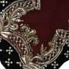 Bordeaux Black Velvet Gold Frame Clutch Evening Purse Bag - Image 7