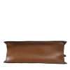 Brown Top Handle Jacquard Leather Logo Crossbody Tote Bag - Image 6
