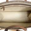 Brown Top Handle Jacquard Leather Logo Crossbody Tote Bag - Image 8