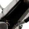 White Top Handle Canvas Leather Logo Crossbody Tote Bag - Image 5