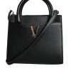 Black Small Leather TopHandle Shoulder Crossbody Bag - Image 3