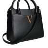 Black Small Leather TopHandle Shoulder Crossbody Bag - Image 4