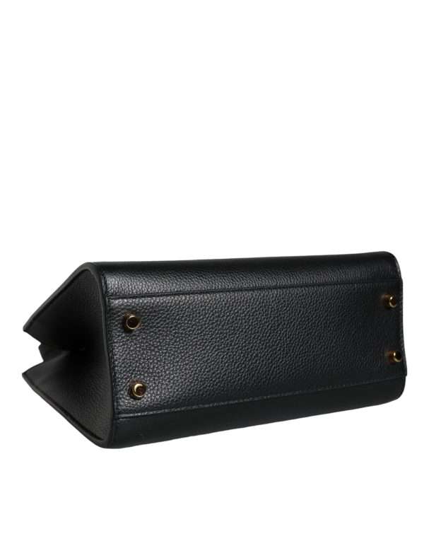 Black Small Leather TopHandle Shoulder Crossbody Bag - Image 7