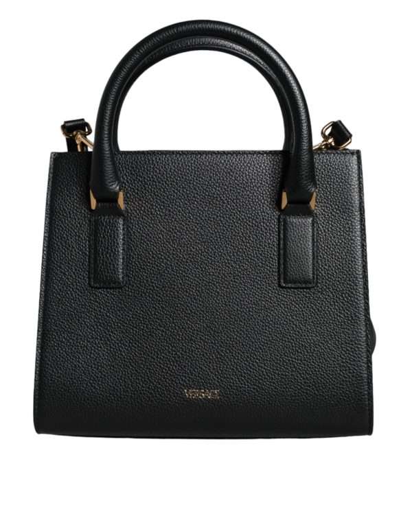 Black Small Leather TopHandle Shoulder Crossbody Bag - Image 8