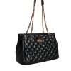 Black Quilted Nappa Leather Shoulder Chain Strap Bag - Image 3