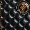 Black Quilted Nappa Leather Shoulder Chain Strap Bag - Image 7