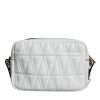 White Quilted Nappa Leather Crossbody Shoulder Bag - Image 8
