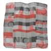 Gray Red 100% Silk Branded Scarf - Image 5