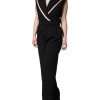 Black Wool Blend Sleeveless Jumpsuit Dress - Image 2