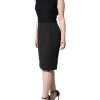 Black Cotton Sheath Knee Length Dress - Image 3