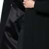 Black Double Breasted Trench Coat Jacket - Image 7