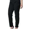 Black Polyester High Waist Tapered Pants - Image 3