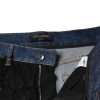 Black Floral Lace Front Skinny Denim Jeans - Image 7