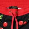 Black Red Cherry Mid Waist Jogger Pants - Image 7